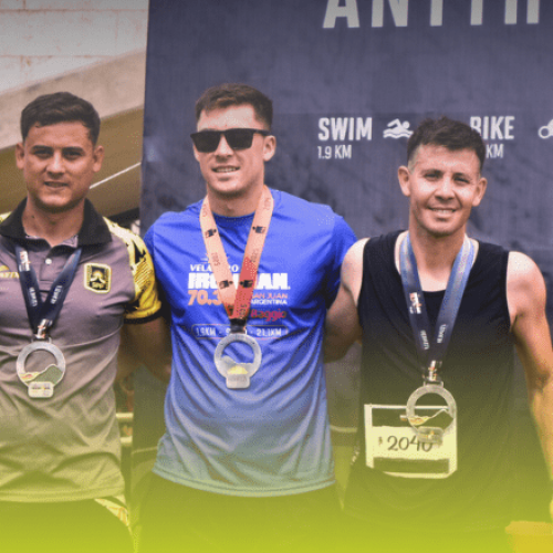 Efectivos penitenciarios participaron del Ironman 70.3 y elevaron la bandera del Servicio Penitenciario